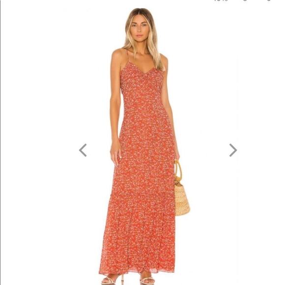 NWT Divine Heritage Sweet Virginia Ditsy Maxi Dress in Strawberry - Picture 2 of 8